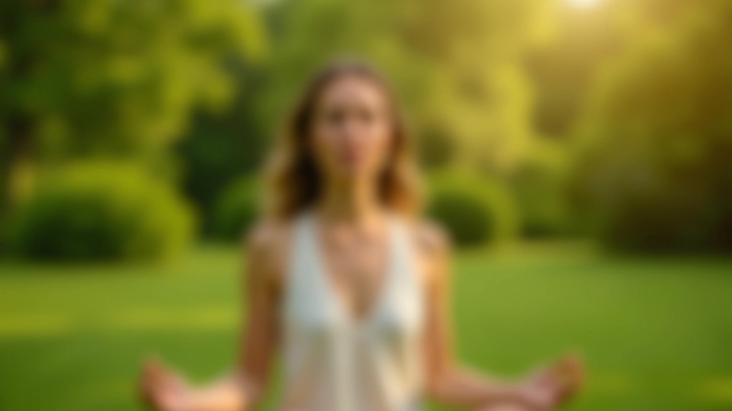 Femme en pratique de pleine conscience dans un jardin paisible avec lumière naturelle